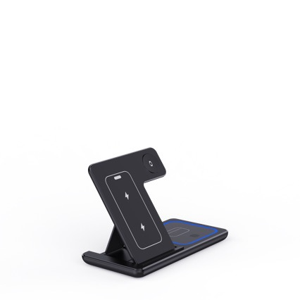 3-in-1 Foldable Wireless Charging Station with LED Light
