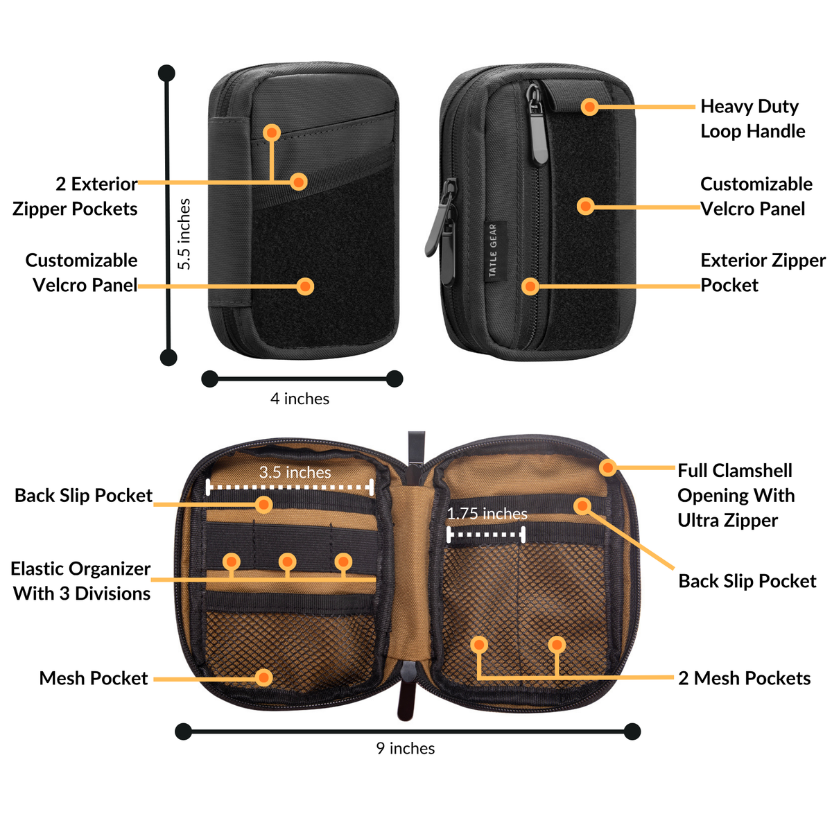 Tatle Gear D-Pack – Compact Tech & Everyday Organizer