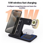 3-in-1 Foldable Wireless Charging Station with LED Light