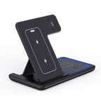 3-in-1 Foldable Wireless Charging Station with LED Light