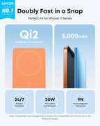 Anker Nano MagGo Power Bank 5K – Ultra-Slim Qi2 Charger