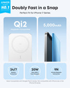 Anker Nano MagGo Power Bank 5K – Ultra-Slim Qi2 Charger