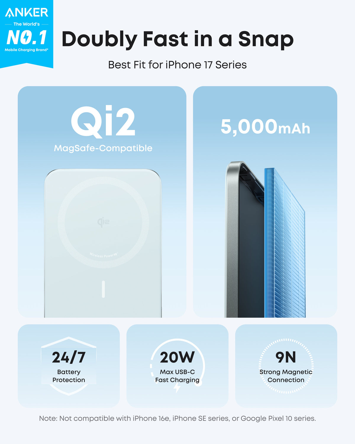 Anker Nano MagGo Power Bank 5K – Ultra-Slim Qi2 Charger