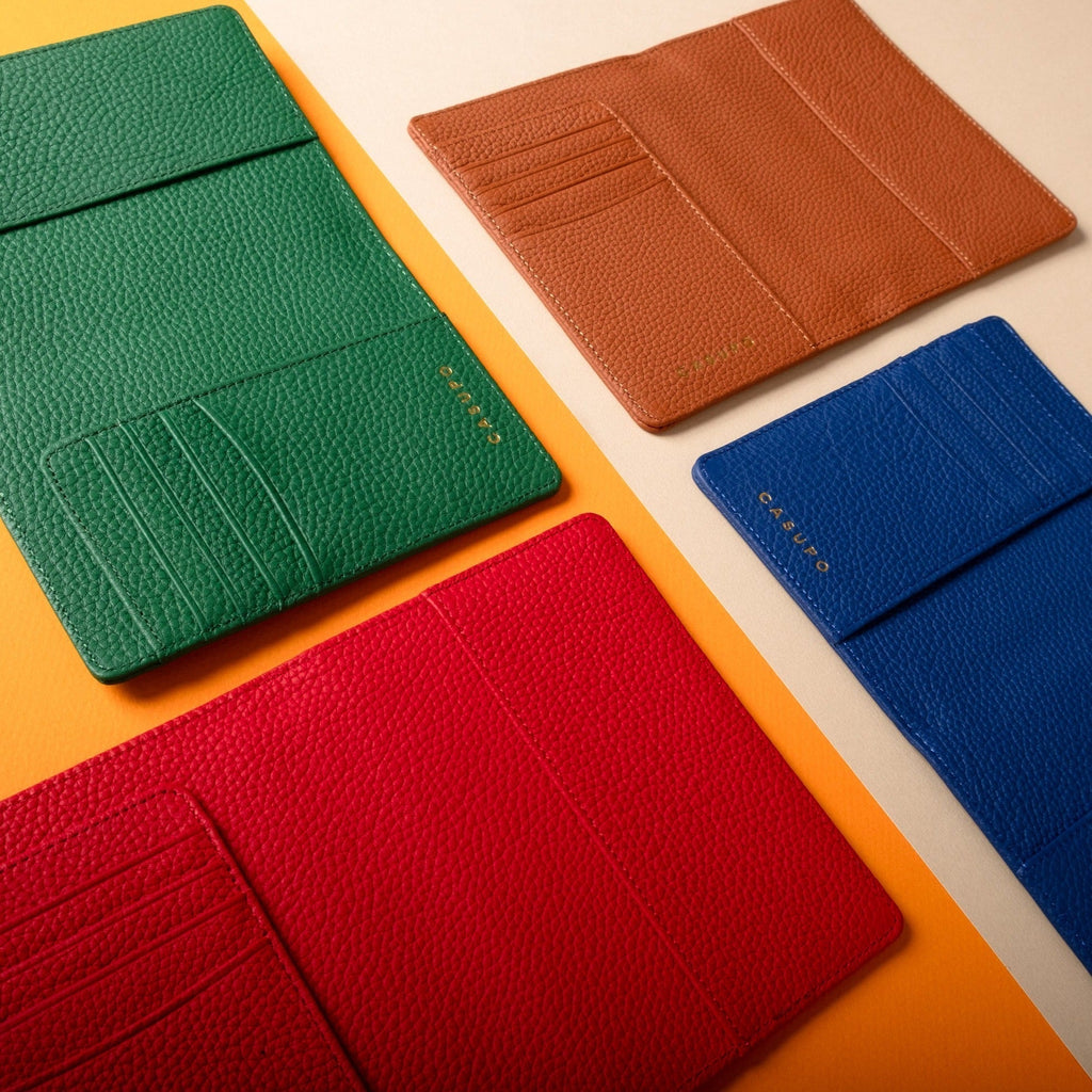 CASUPO Leather RFID Passport Wallet
