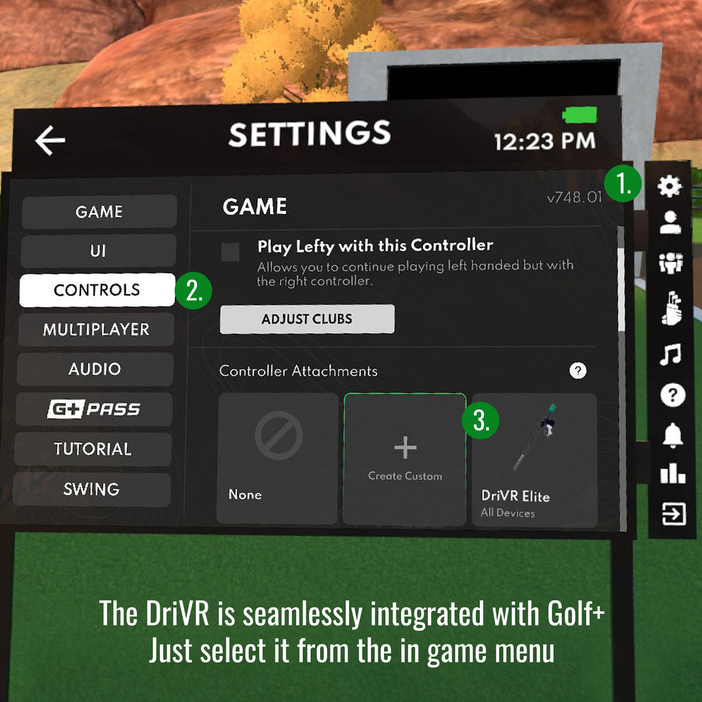 DeadEyeVR DriVR Elite – Weighted VR Golf Club