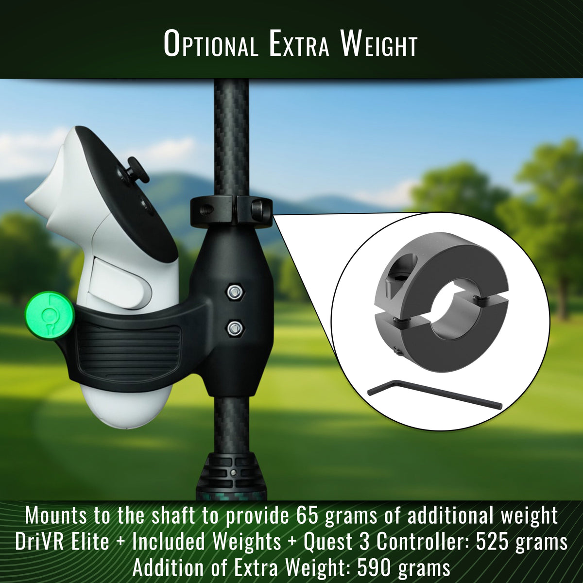 DeadEyeVR DriVR Elite – Weighted VR Golf Club