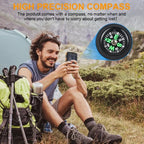 10,000mAh Solar Power Bank with LED Flashlight & Built-In Cables