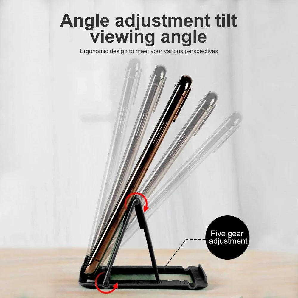 Soporte plegable para teléfono y tableta: soporte ajustable de escritorio