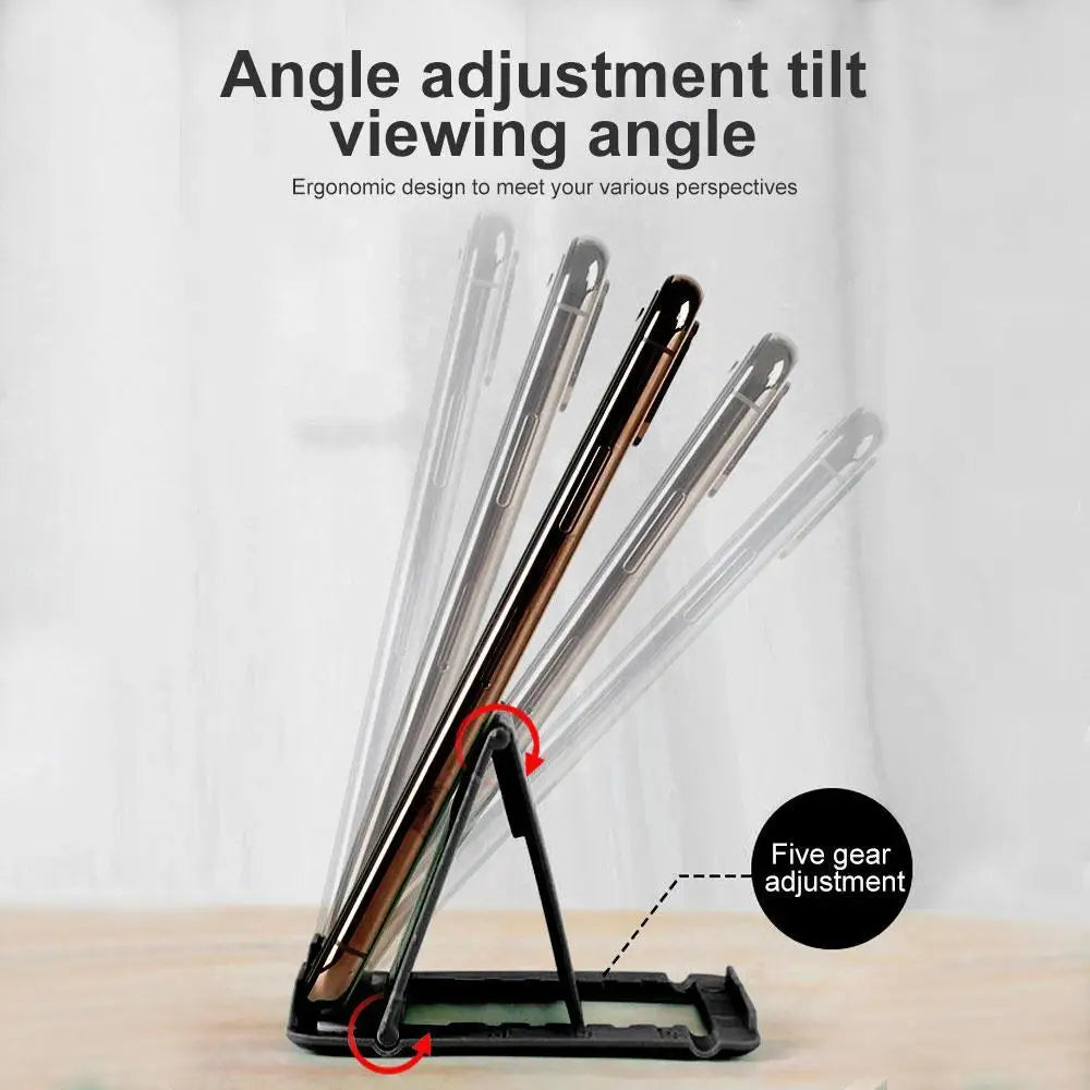 Soporte plegable para teléfono y tableta: soporte ajustable de escritorio