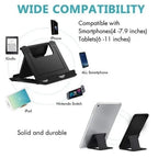 Soporte plegable para teléfono y tableta: soporte ajustable de escritorio