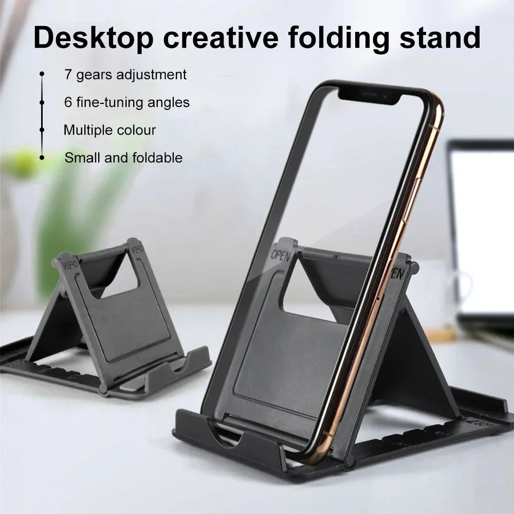 Soporte plegable para teléfono y tableta: soporte ajustable de escritorio