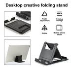 Soporte plegable para teléfono y tableta: soporte ajustable de escritorio