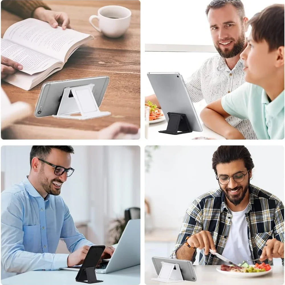 Soporte plegable para teléfono y tableta: soporte ajustable de escritorio