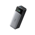 Anker 737 power bank with a digital display, two USB-C ports, and one USB-A port.