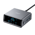 Anker Prime 250W charging station with a display, control dial, and six USB ports.