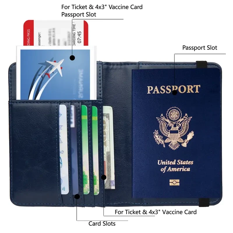 RFID Passport Holder with 3D Metal Badge