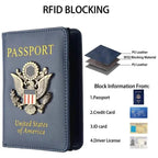 RFID Passport Holder with 3D Metal Badge