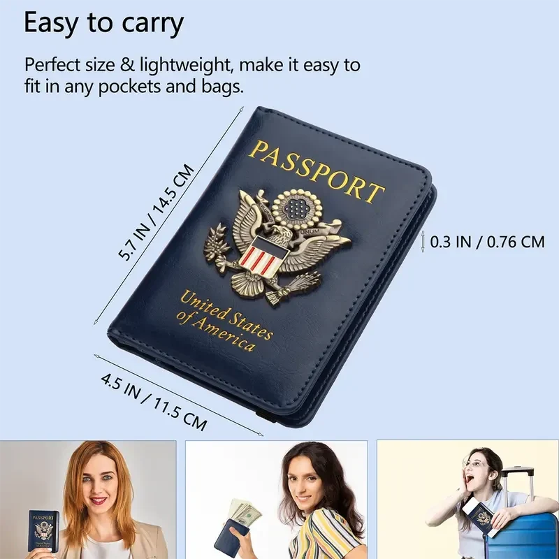 RFID Passport Holder with 3D Metal Badge