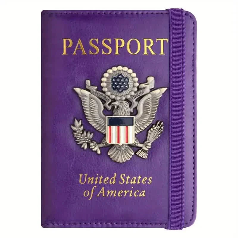 RFID Passport Holder with 3D Metal Badge